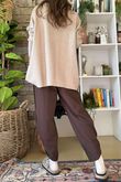 Charli Honeycomb Oversized Turtle Knit Oatmeal Marl